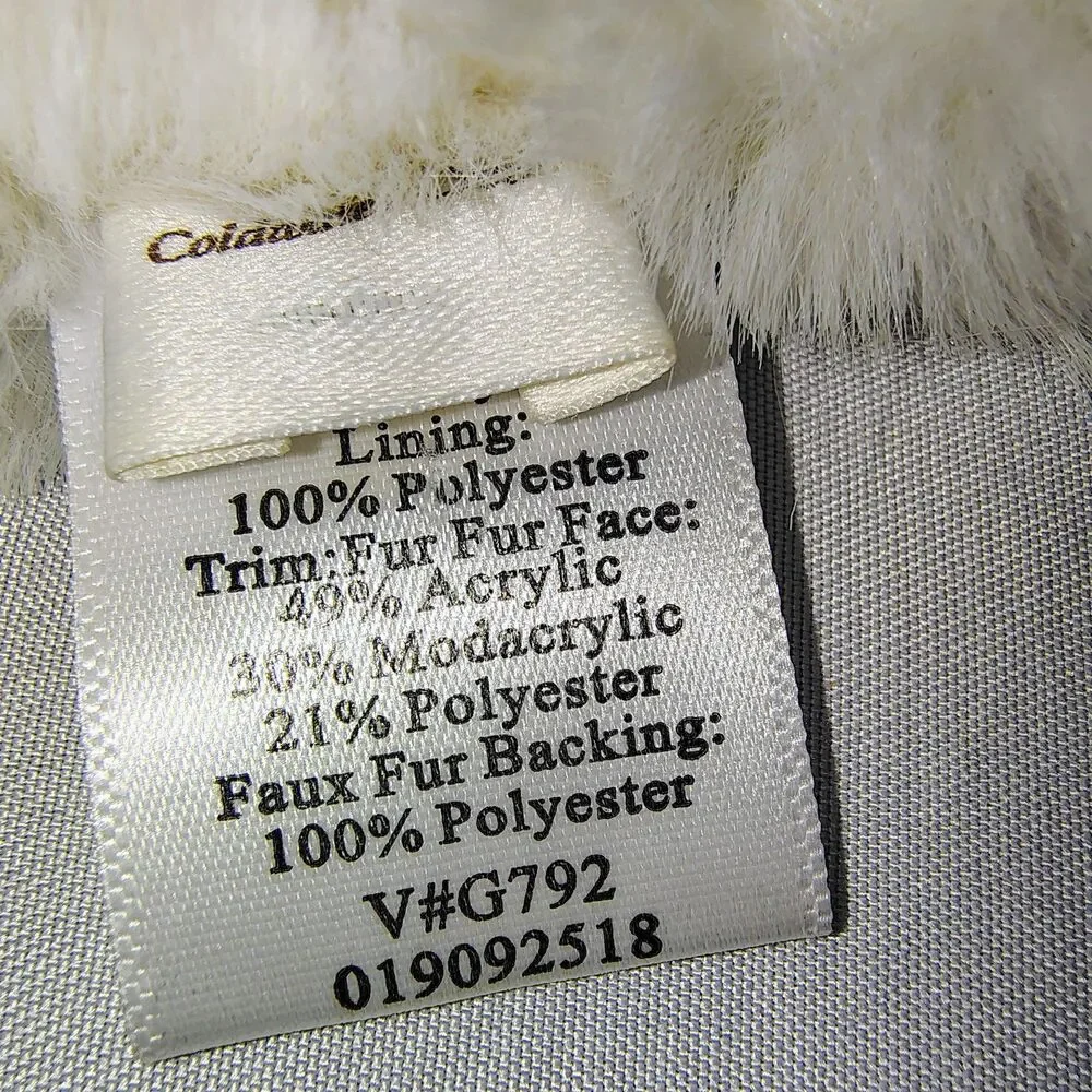 Coldwater Creek Ivory Faux Suede Faux Fur Trim Lined Gloves L Old Money Mob Wife